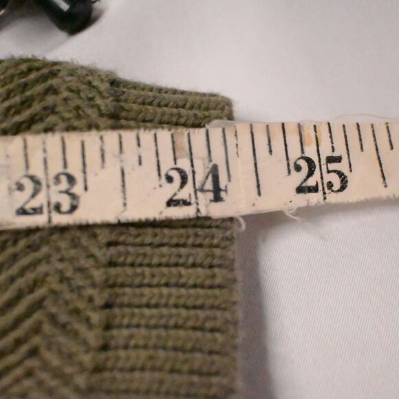 VTG Chaps Ralph Lauren Mens Large Green Herringbone Hand Framed Pullover Sweater - Picture 6 of 7
